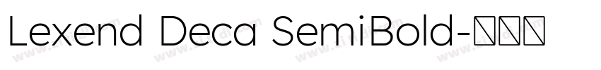 Lexend Deca SemiBold字体转换